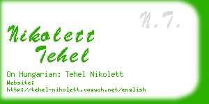 nikolett tehel business card